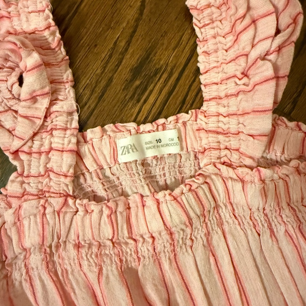 Zara Kids Pink Striped Top